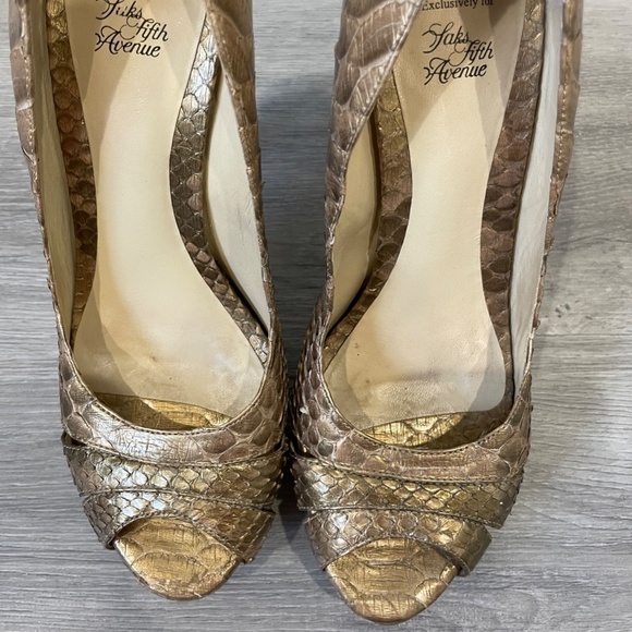 Alexandre Birman Saks Fifth Avenue Tan Pumps - Picture 8 of 9